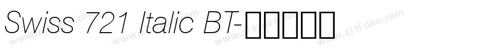 Swiss 721 Italic BT字体转换